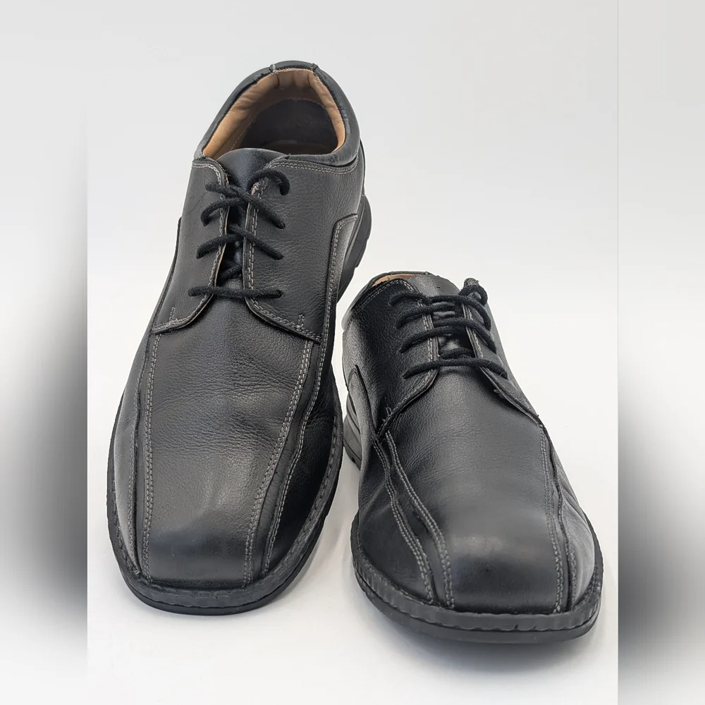 DOCKERS ProStyle Men's 11M Derby Oxford Black Leather Shoes Lace Up